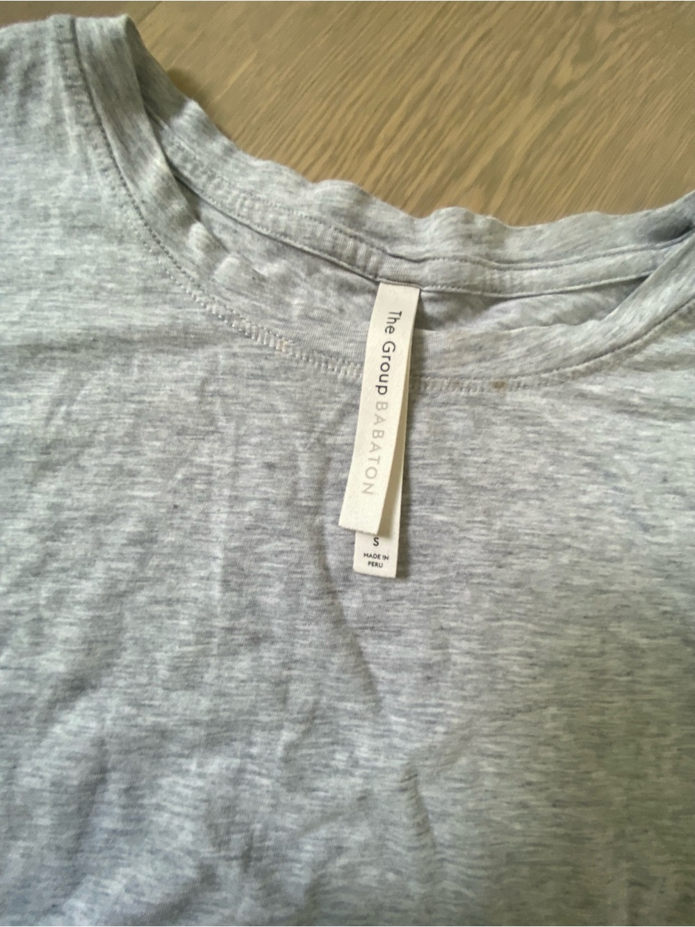 Babaton Heather Gray Crew Neck Tee Size Small